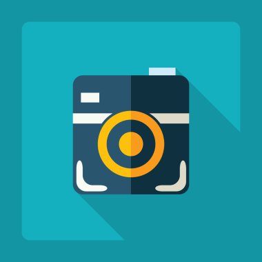 Gölge simgesi kamera ile düz modern tasarım