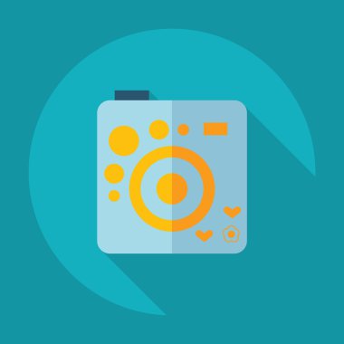 Gölge simgesi kamera ile düz modern tasarım