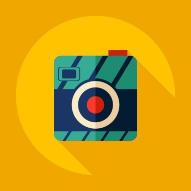 Gölge simgesi kamera ile düz modern tasarım