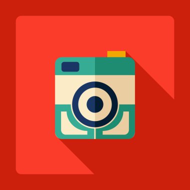 Gölge simgesi kamera ile düz modern tasarım