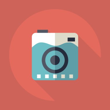 Gölge simgesi kamera ile düz modern tasarım