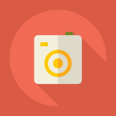 Gölge simgesi kamera ile düz modern tasarım