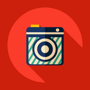 Gölge simgesi kamera ile düz modern tasarım