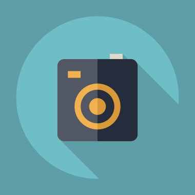 Gölge simgesi kamera ile düz modern tasarım