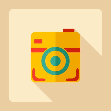 Gölge simgesi kamera ile düz modern tasarım