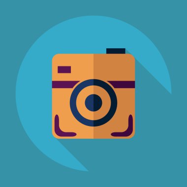 Gölge simgesi kamera ile düz modern tasarım