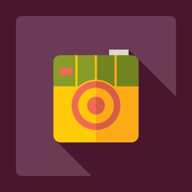 Gölge simgesi kamera ile düz modern tasarım