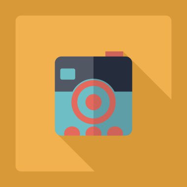 Gölge simgesi kamera ile düz modern tasarım