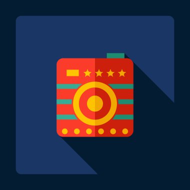 Gölge simgesi kamera ile düz modern tasarım