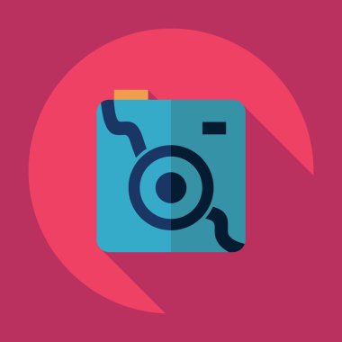 Gölge simgesi kamera ile düz modern tasarım