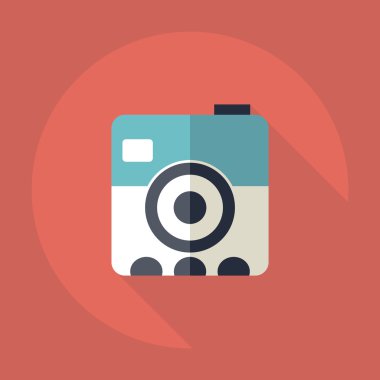 Gölge simgesi kamera ile düz modern tasarım