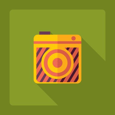 Gölge simgesi kamera ile düz modern tasarım