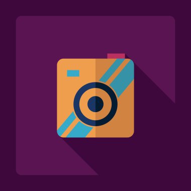 Gölge simgesi kamera ile düz modern tasarım