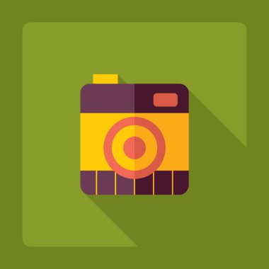 Gölge simgesi kamera ile düz modern tasarım