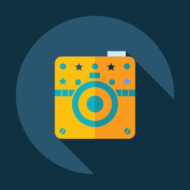 Gölge simgesi kamera ile düz modern tasarım