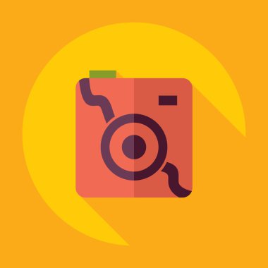 Gölge simgesi kamera ile düz modern tasarım