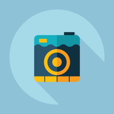 Gölge simgesi kamera ile düz modern tasarım