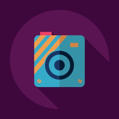 Gölge simgesi kamera ile düz modern tasarım