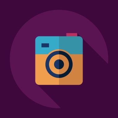 Gölge simgesi kamera ile düz modern tasarım