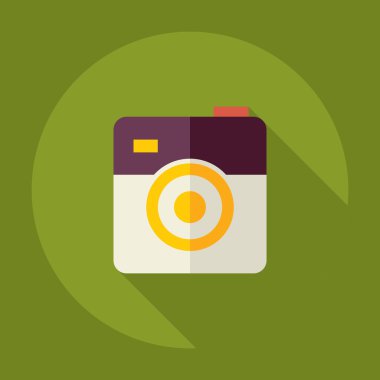 Gölge simgesi kamera ile düz modern tasarım