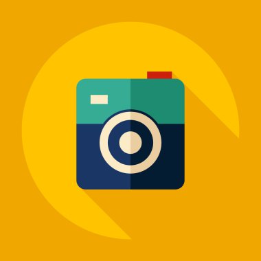 Gölge simgesi kamera ile düz modern tasarım