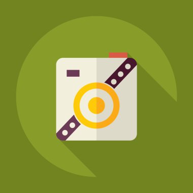 Gölge simgesi kamera ile düz modern tasarım