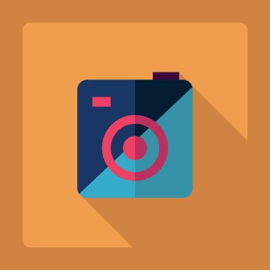 Gölge simgesi kamera ile düz modern tasarım