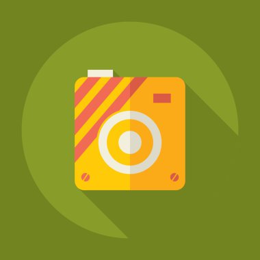 Gölge simgesi kamera ile düz modern tasarım