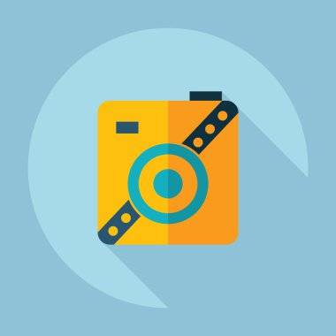 Gölge simgesi kamera ile düz modern tasarım