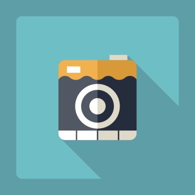 Gölge simgesi kamera ile düz modern tasarım