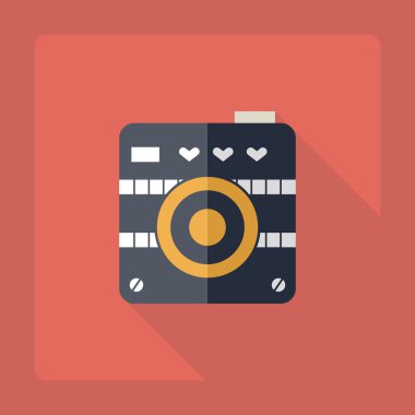 Gölge simgesi kamera ile düz modern tasarım