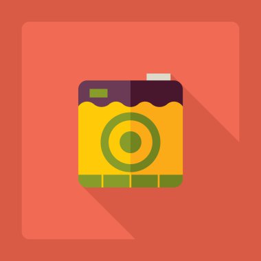 Gölge simgesi kamera ile düz modern tasarım