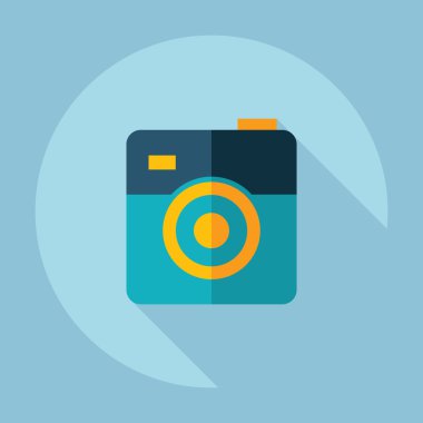 Gölge simgesi kamera ile düz modern tasarım