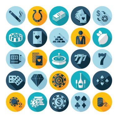 Gölge ayarlama casino ile düz konsept tasarımı