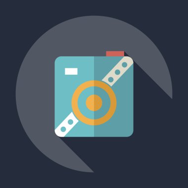 Gölge simgesi kamera ile düz modern tasarım