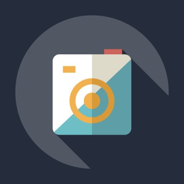 Gölge simgesi kamera ile düz modern tasarım