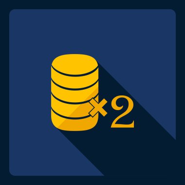 Gölge simgesi fişleri ile düz modern tasarım