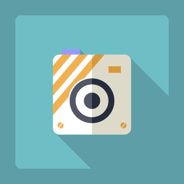 Gölge simgesi kamera ile düz modern tasarım