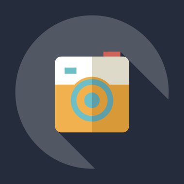 Gölge simgesi kamera ile düz modern tasarım