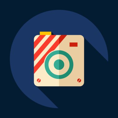 Gölge simgesi kamera ile düz modern tasarım