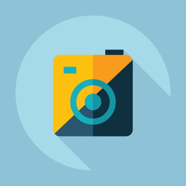 Gölge simgesi kamera ile düz modern tasarım