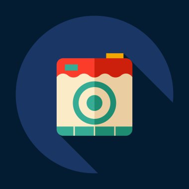 Gölge simgesi kamera ile düz modern tasarım