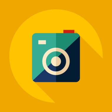 Gölge simgesi kamera ile düz modern tasarım