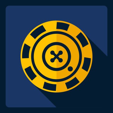 Gölge simgesi fişleri ile düz modern tasarım