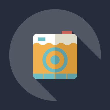 Gölge simgesi kamera ile düz modern tasarım