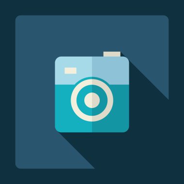 Gölge simgesi kamera ile düz modern tasarım