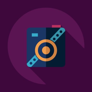 Gölge simgesi kamera ile düz modern tasarım