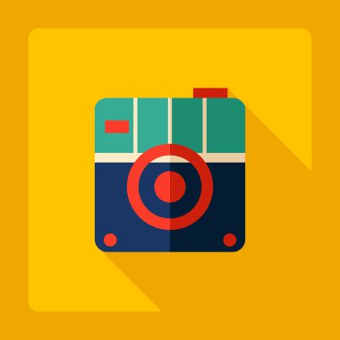 Gölge simgesi kamera ile düz modern tasarım