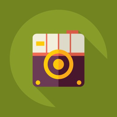 Gölge simgesi kamera ile düz modern tasarım