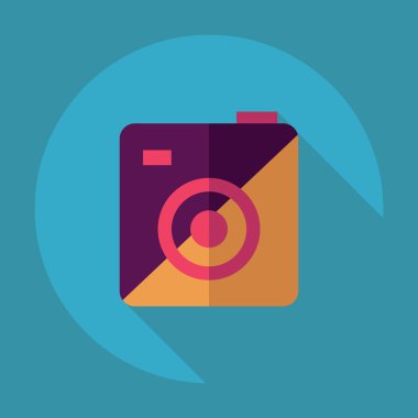 Gölge simgesi kamera ile düz modern tasarım